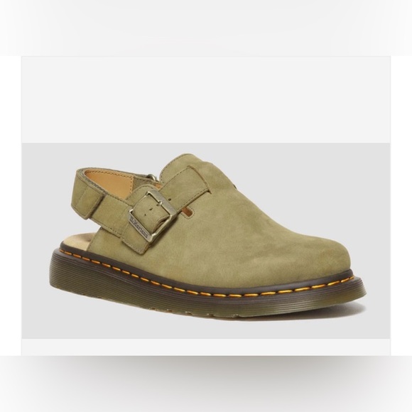 Dr. Martens Other - Dr. Martens Olive Green Suede Slingback Clog